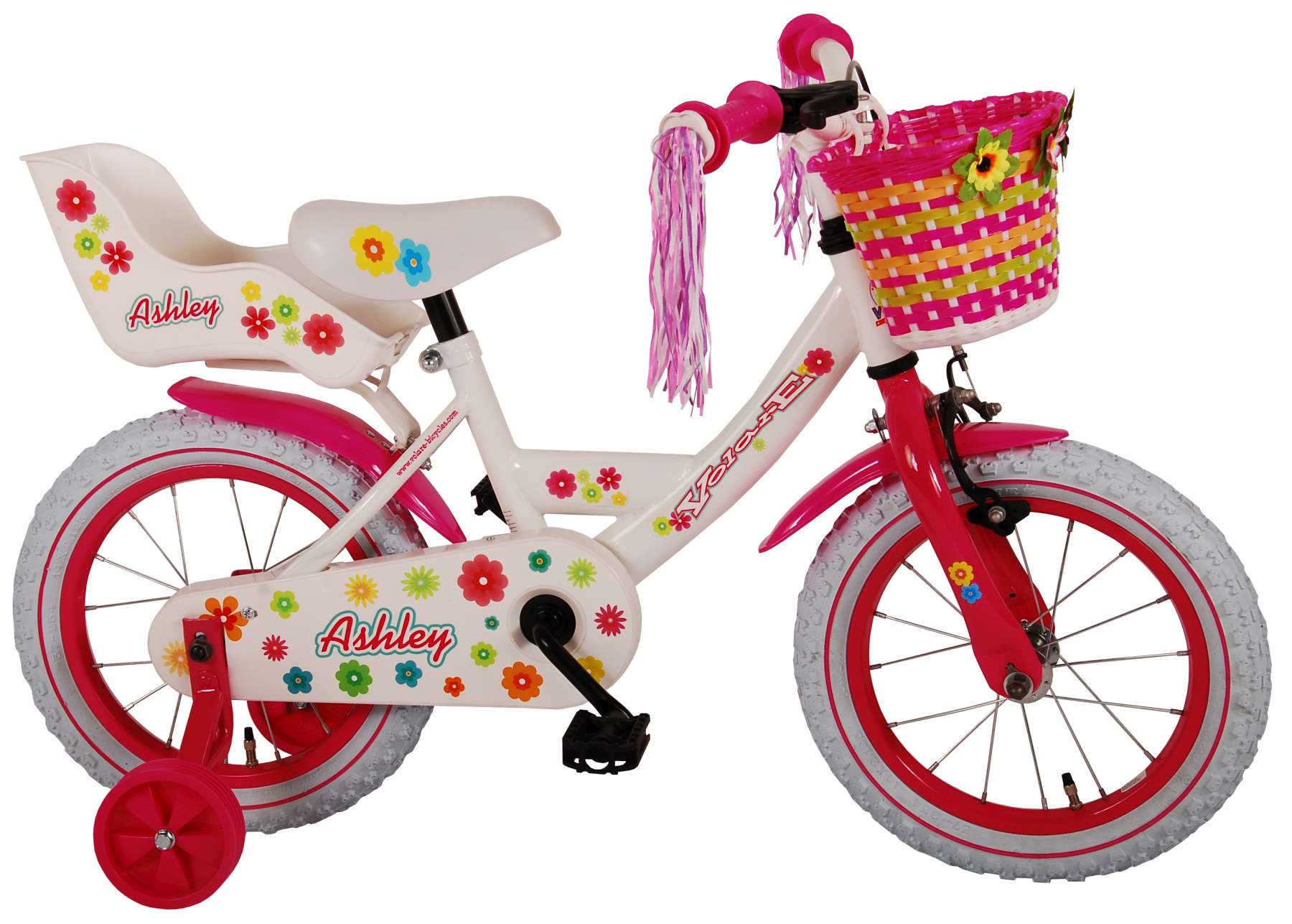 Volare Ashley Kinderfahrrad - Mädchen - 14 Zoll - Weiß - 95% zusammengebaut