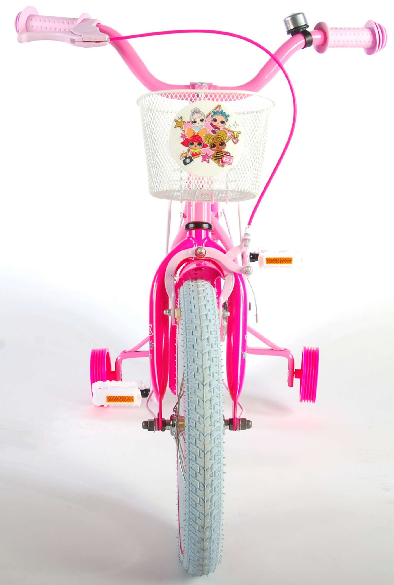 16 Zoll Fahrrad Rücktrittbremse Stützräder Korb Kinderfahrrad Mädchen Pink LOL 