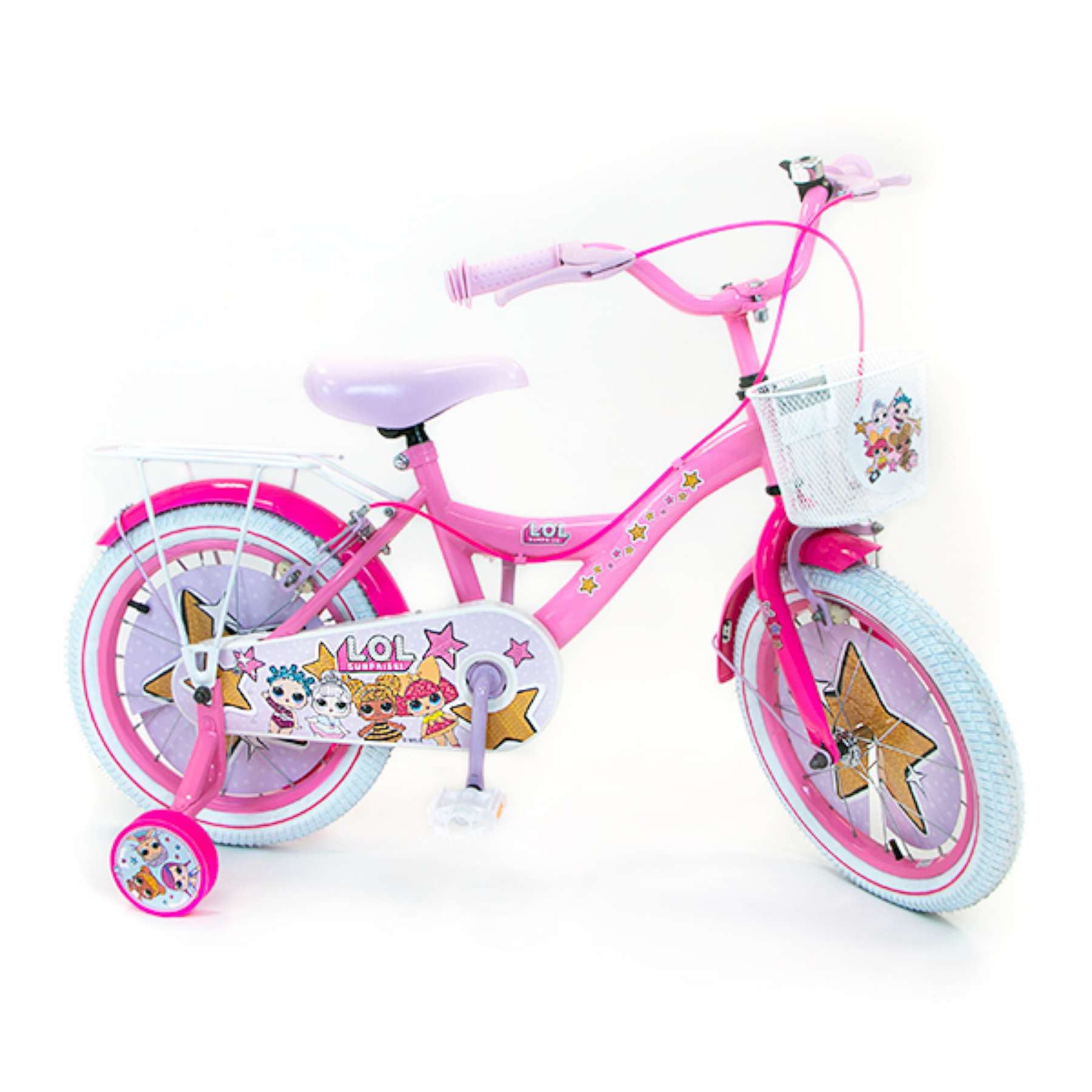 16 Zoll Kinderfahrrad Mädchen Kinderfahrräder mit Stützrädern Hilfsrad Rosa 