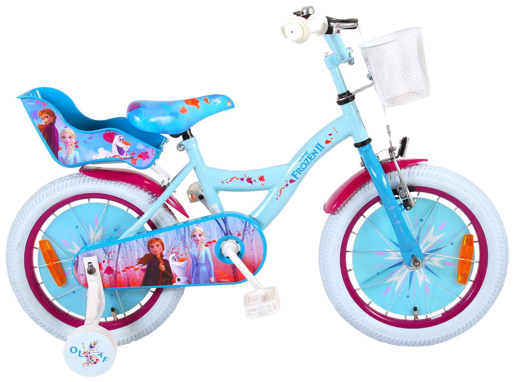 Kinderfahrrad 12 16 Zoll Die Eiskönigin 2 Frozen Elsa & Anna Mädchen Fahrrad Neu 