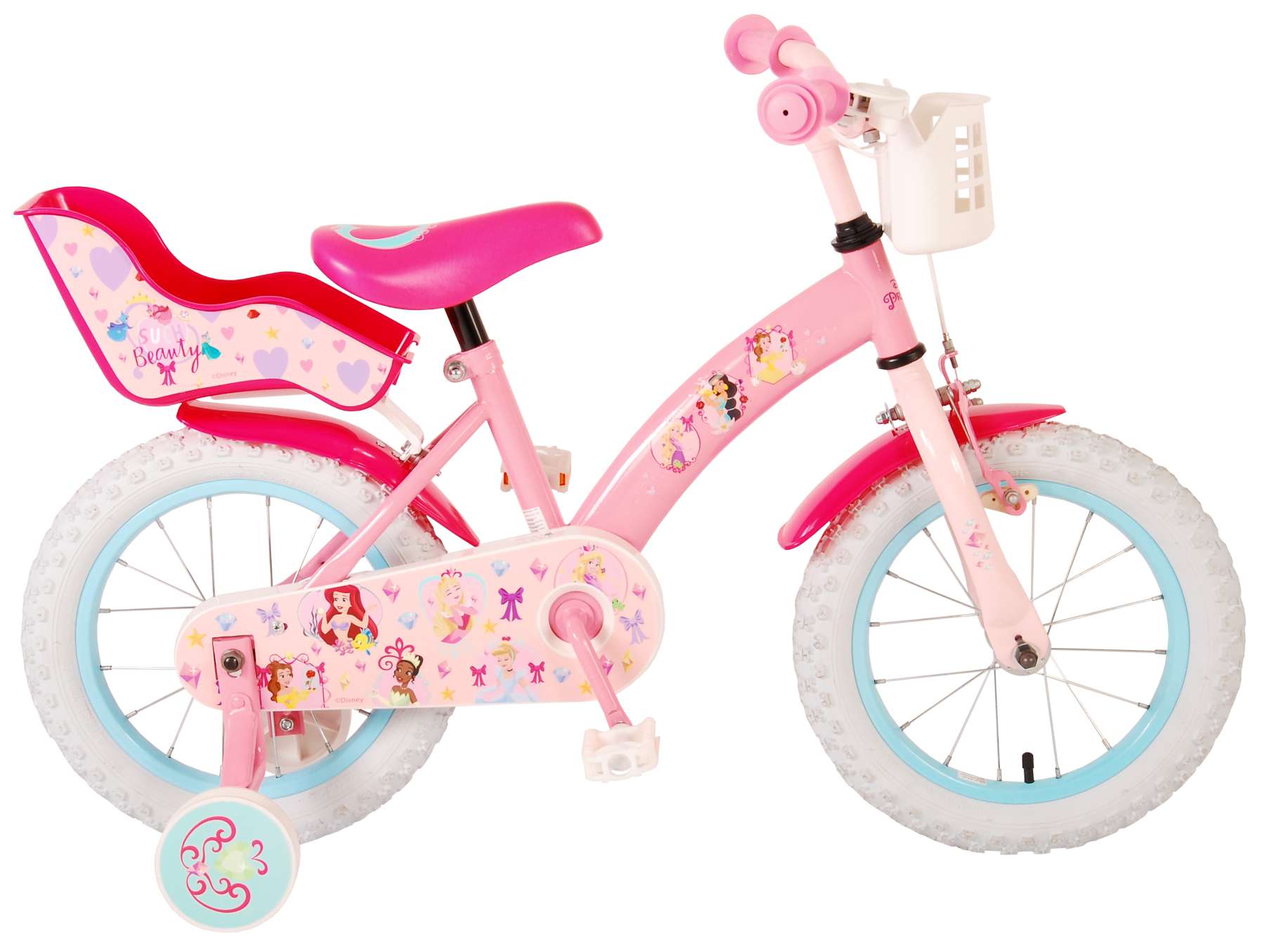 14 Zoll Mädchenfahrrad Kinderfahrrad Kinder Fahrrad Disney Princess Prinzessin 