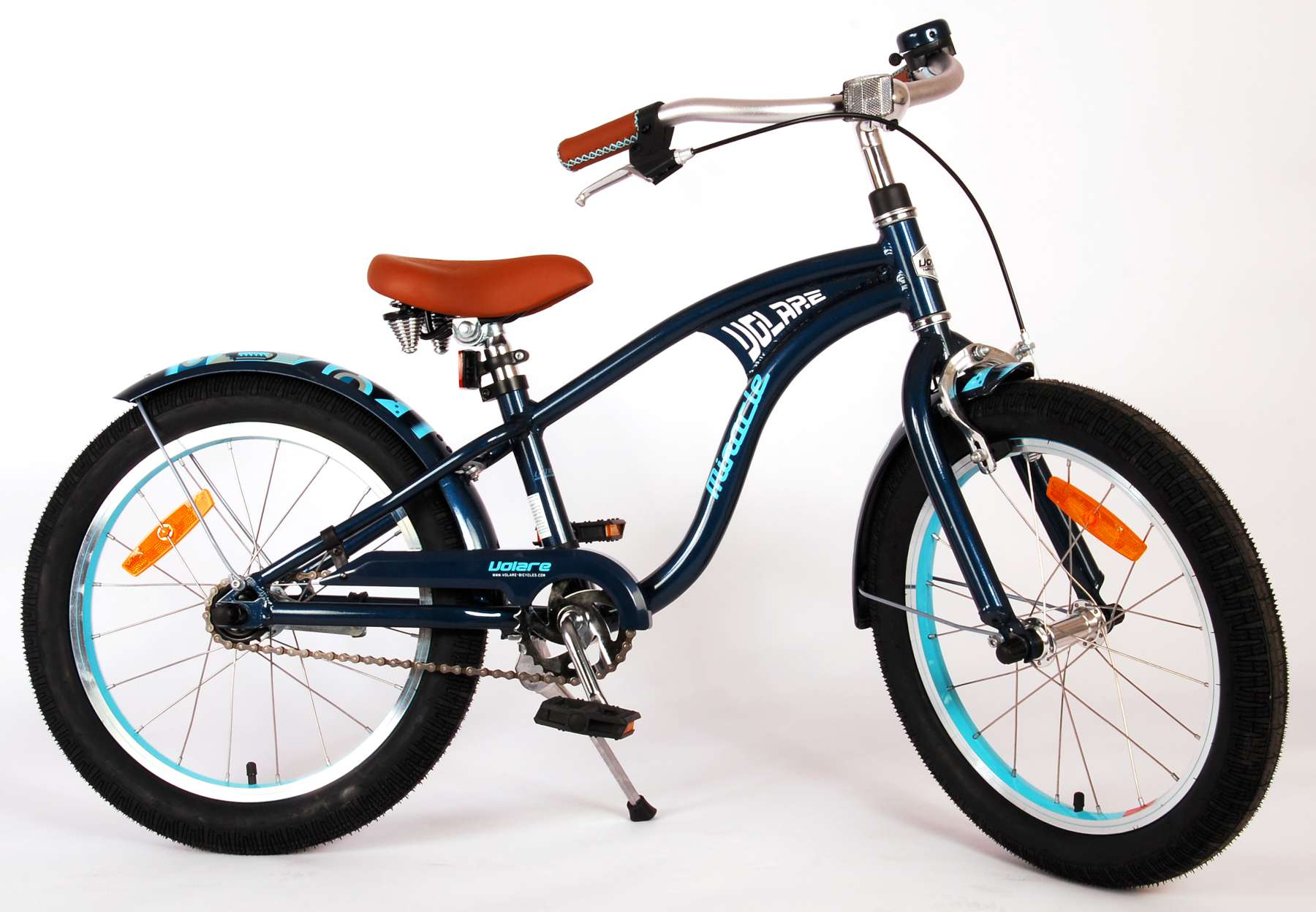 Volare Miracle Cruiser Kinderfahrrad - Jungen - 18 Zoll - Blau Matt - Prime  Collection