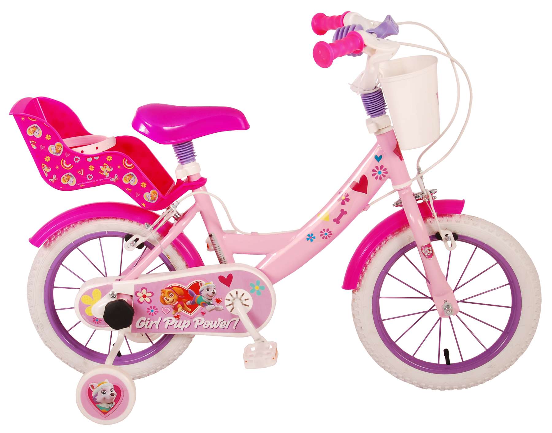 14 Zoll Fahrrad  Kinderfahrrad Mädchen Kinder Stützräder Shimmer & Shine 
