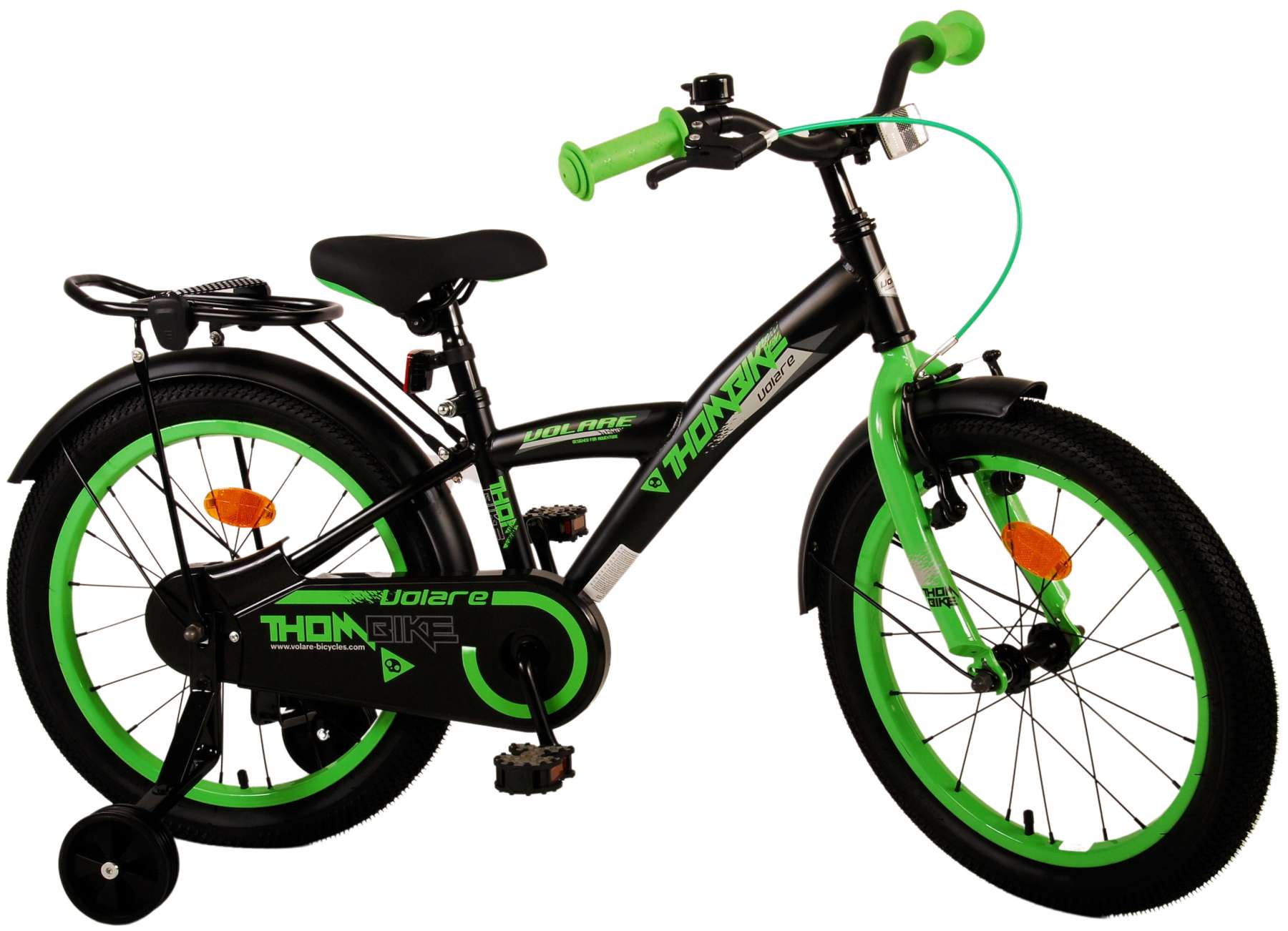Volare Thombike Kinderfahrrad Jungen 18 Zoll Schwarz Grun