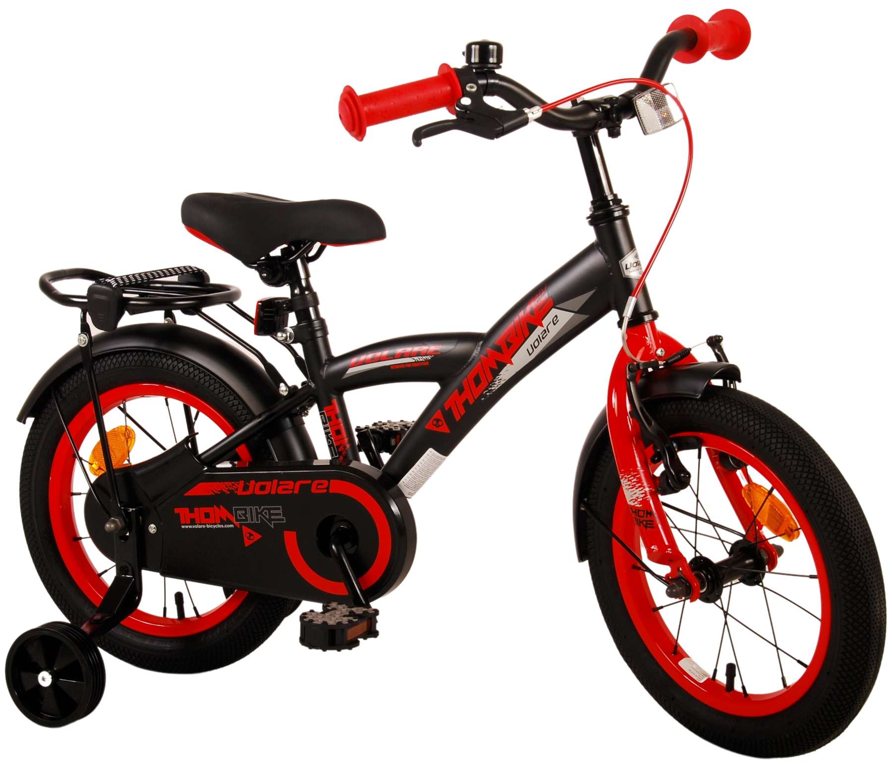 Volare Thombike Kinderfahrrad Jungen 14 Zoll Schwarz Rot