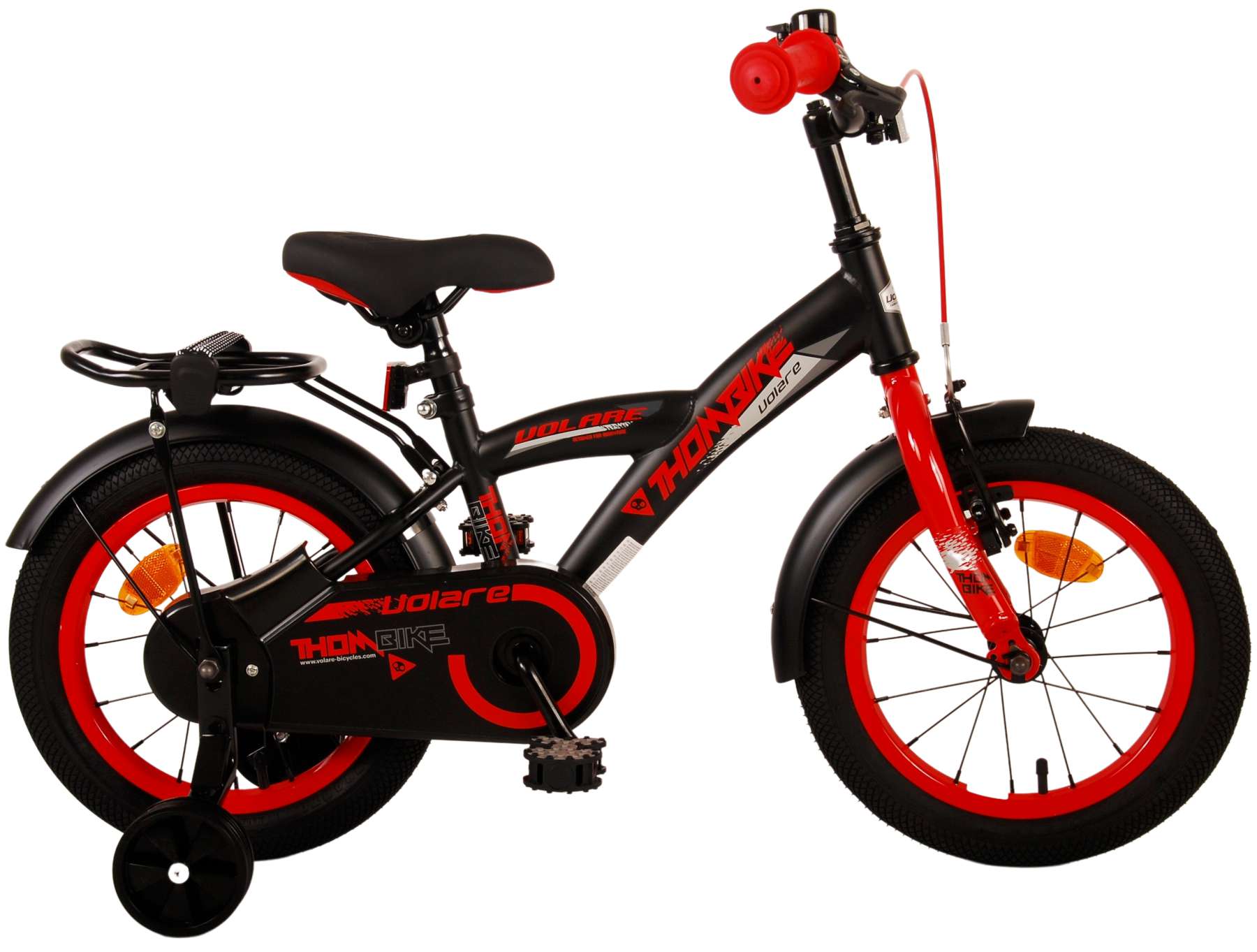 Volare Thombike Kinderfahrrad Jungen 14 Zoll Schwarz Rot