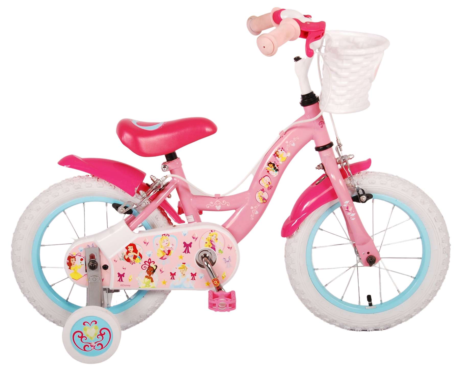 Disney Princess Kinderfahrrad - Mädchen - 14 Zoll - Rosa