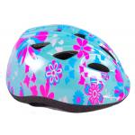 Volare Kinderfahrradhelm Grün Rosa Blumen XS 47-51 cm extra kleines Modell