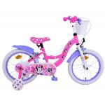 Disney Minnie Kinderfahrrad - Mädchen - 16 Zoll - Rosa - Zweihandbremsen