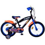 Hot Wheels Kinderfahrrad - Jungen - 16 Zoll - Schwarz Orange Blau - Zweihandbremsen