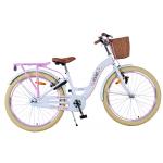 Volare Blossom Kinderfahrrad - Mädchen - 24 Zoll - Weiß - Zwei Handbremsen