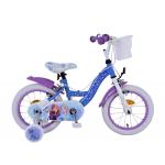 Disney Frozen 2 Kinderfahrrad - Mädchen - 14 Zoll - Blau/Lila - Zweihandbremsen