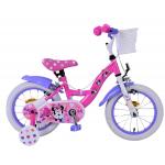 Disney Minnie Kinderfahrrad - Mädchen - 14 Zoll - Rosa - Zwei Handbremsen