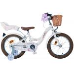 Volare Blossom Kinderfahrrad - Mädchen - 16 Zoll - Weiß - Zweihandbremsen
