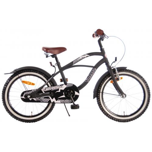 Volare Black Cruiser Kinderfahrrad - Jungen - 18 Zoll - Schwarz - 95% zusammengebaut