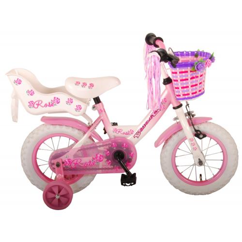 Volare Rose Kinderfahrrad - Mädchen - 12 Zoll - Pink - 95% Zusammengebaut