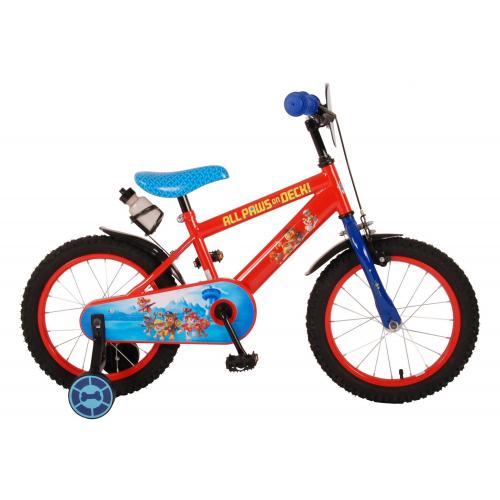 Paw Patrol Kinderfahrrad - Jungen - 16 Zoll - Rot Blau