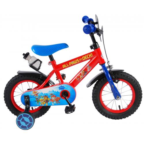 Paw Patrol Kinderfahrrad - Jungen - 12 Zoll - Rot / Blau