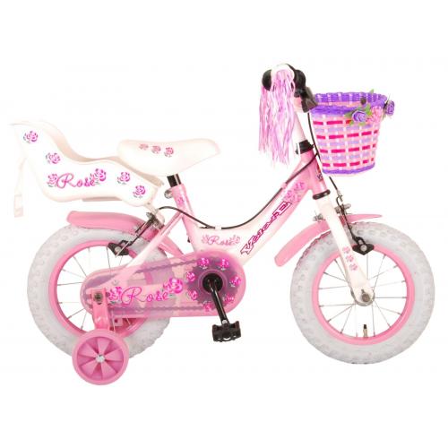 Volare Rose Kinderfahrrad - Mädchen - 12 Zoll - Pink - 2 Handbremsen