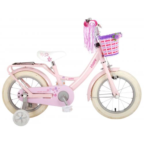 Volare Ashley Kinderfahrrad - Mädchen - 14 Zoll - Rosa - 95% zusammengebaut