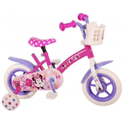 Disney Minnie Cutest Ever! Kinderfahrrad - Mädchen - 10 Zoll - Pink / Weiß / Lila