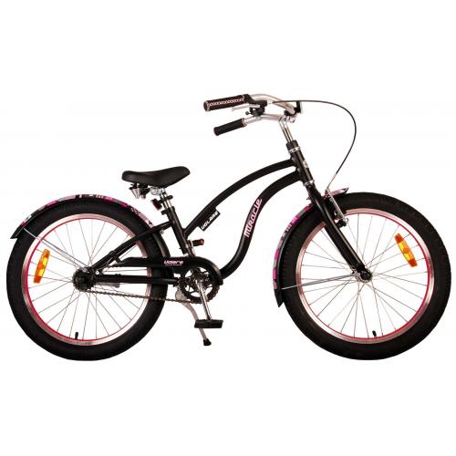 Volare Miracle Cruiser Kinderfahrrad - Mädchen - 20 Zoll - Matte Schwarz - Prime Collection