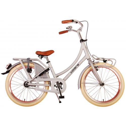 Volare Classic Oma Kinderfahrrad - Mädchen - 20 Zoll - Matt Silber