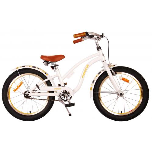 Volare Miracle Cruiser Kinderfahrrad - Mädchen - 18 Zoll - Weiß - Prime Collection