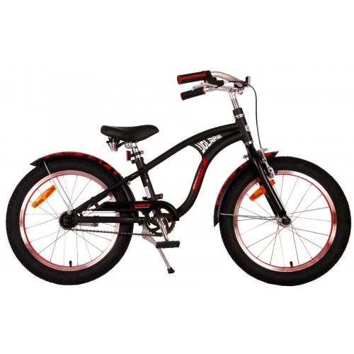 Volare Miracle Cruiser Kinderfahrrad - Jungen - 18 Zoll - Mattschwarz - Prime Collection