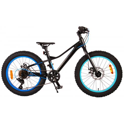 Volare Gradient Kinderfahrrad - Jungen - 20 Zoll - Schwarz Blau Aqua - 6-Gang - Prime Collection