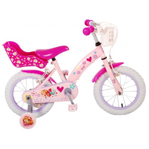 Paw Patrol Kinderfahrrad - Mädchen - 14 Zoll - Rosa - Zwei handbremsen