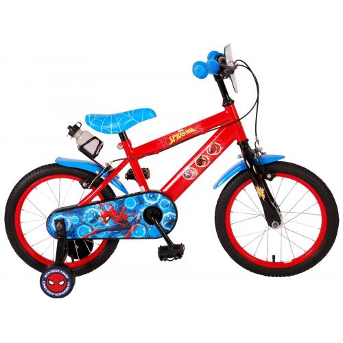 Ultimative Spider-Man Kidsbike - Jungen - 16 Zoll - blau rot - zwei Handbremsen