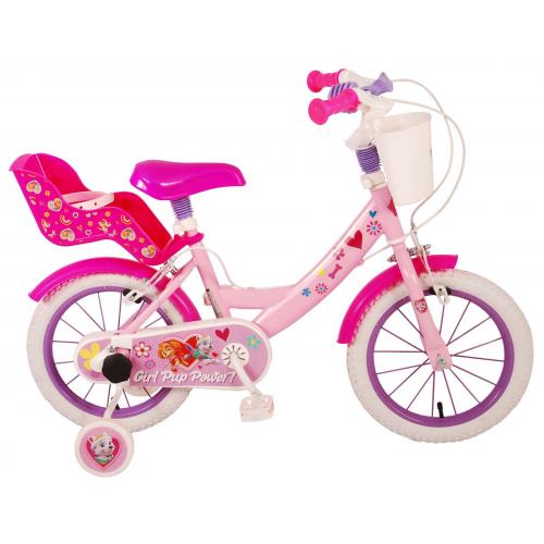 Kinderfahrrad 14 Zoll Schwarz Rosa Kinderrad Fahrrad für Kinder Mädchen 