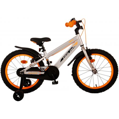 Volare Rocky Kinderfahrrad - Jungen - 18 Zoll - Grau - Zweihandbremsen