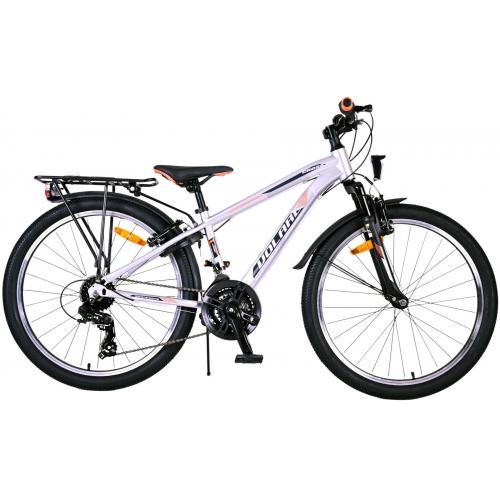 Volare Cross Kinderfahrrad - Jungen - 24 Zoll - Silber - 18 Gänge