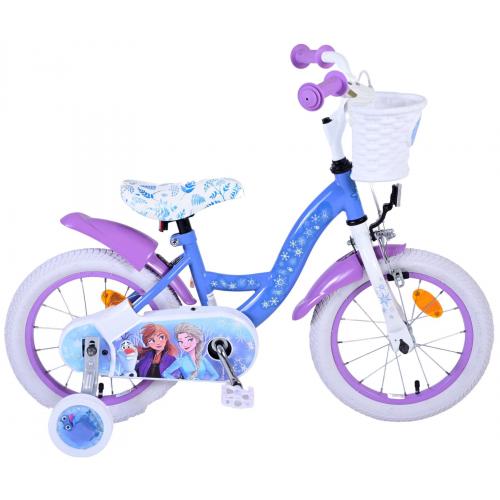 Disney Frozen 2 Kinderfahrrad - Mädchen - 14 inch - Blau / Lila