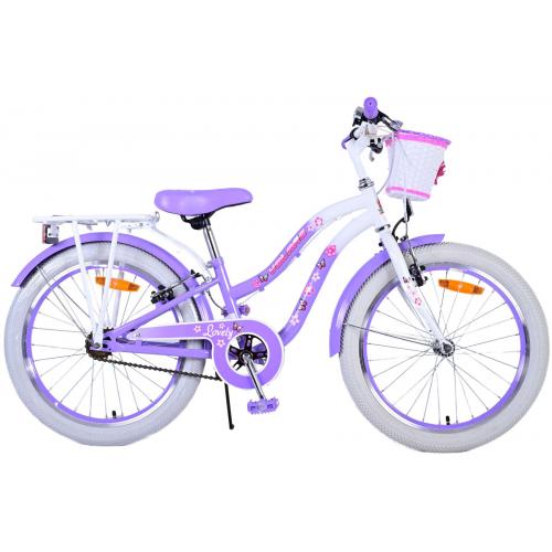 Volare Lovely Kinderfahrrad - Mädchen - 20 Zoll - Lila - Zweihandbremsen