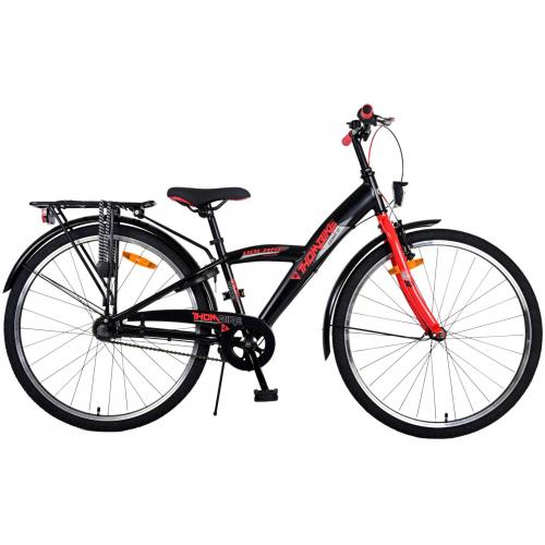 Volare Thombike Kinderfahrrad - Jungen - 26 Zoll - Schwarz Rot - 3 Gänge