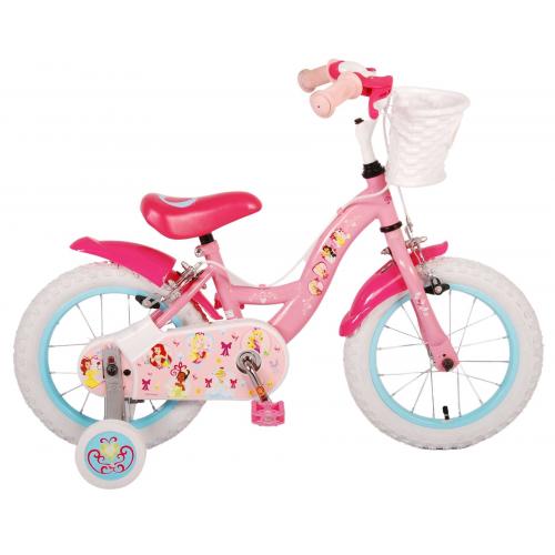 Disney Princess Kinderfahrrad - Mädchen - 14 Zoll - Rosa - Zweihandbremsen