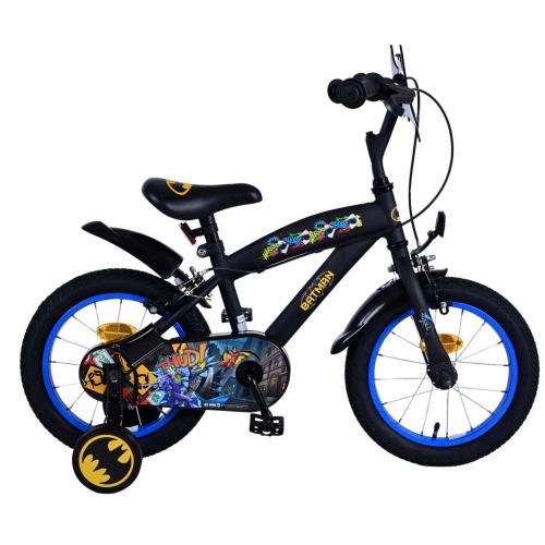 Batman Kinderfahrrad - Jungen - 14 Zoll - Schwarz - Zweihandbremsen