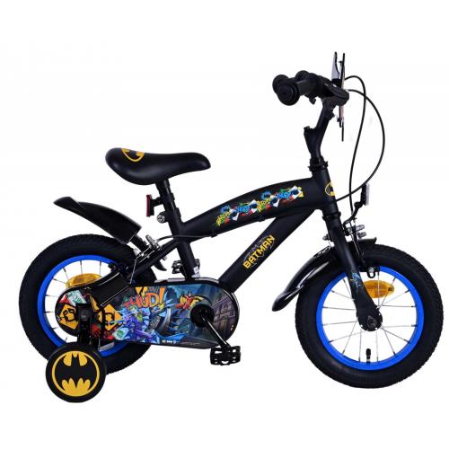 Batman Kinderfahrrad - Jungen - 12 Zoll - Schwarz - Zweihandbremsen