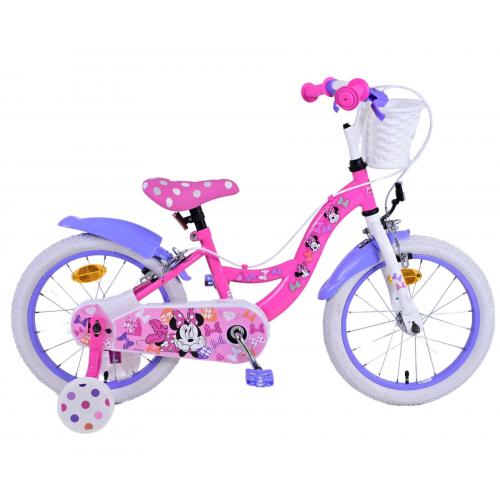 Disney Minnie Kinderfahrrad - Mädchen - 16 Zoll - Rosa - Zweihandbremsen