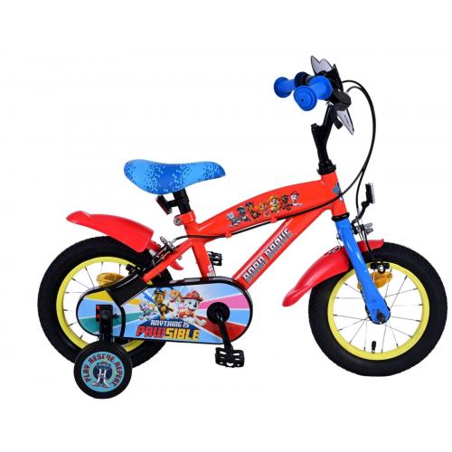 Paw Patrol Kinderfahrrad - Jungen - 14 Zoll - Blau - Zwei handbremsen