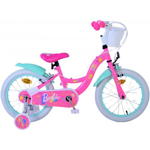 Barbie Kinderfahrrad - Mädchen - 16 Zoll - Rosa - Zwei Handbremsen