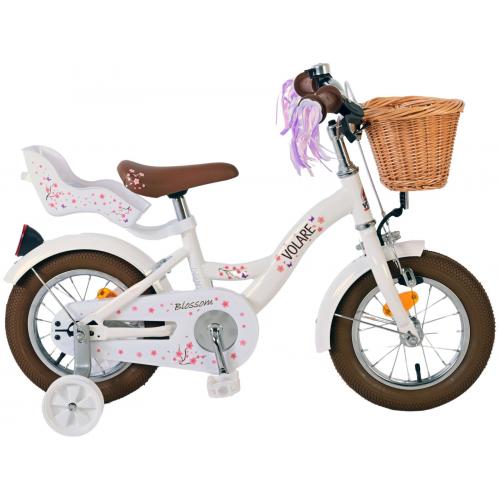Volare Blossom Kinderfahrrad - Mädchen - 12 Zoll - Weiß