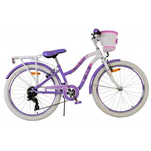 Volare Lovely Kinderfahrrad - Mädchen - 24 Zoll - Lila - 7 Gänge
