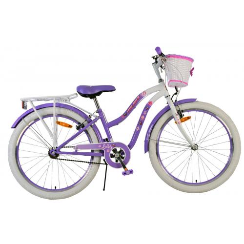 Volare Lovely Kinderfahrrad - Mädchen - 24 Zoll - Lila - Zwei Handbremsen