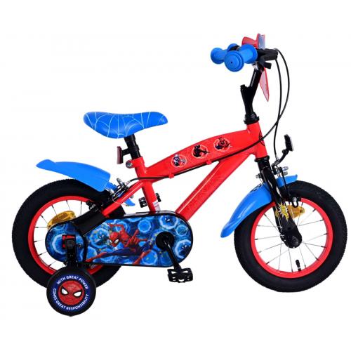 Ultimate Spider-Man Kinderfahrrad - Jungen - 12 Zoll - Blau/Rot - Zweihandbremsen