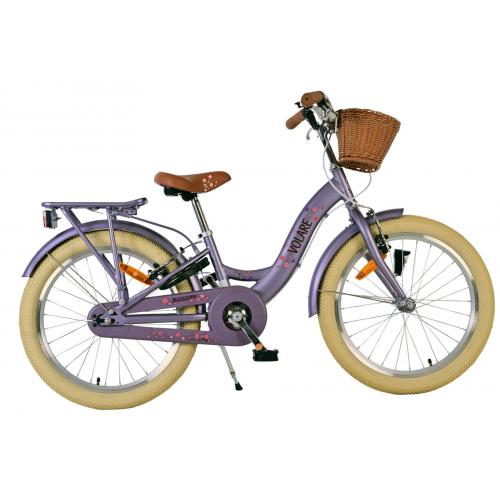 Volare Blossom Kinderfahrrad - Mädchen - 20 Zoll - Lila - Zwei Handbremsen
