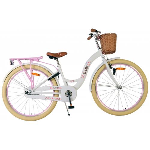 Volare Blossom Kinderfahrrad - Mädchen - 26 Zoll - Weiß